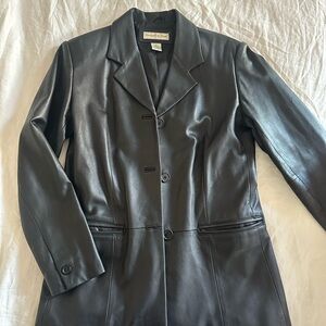 Preston & York Classic Black Leather Jacket